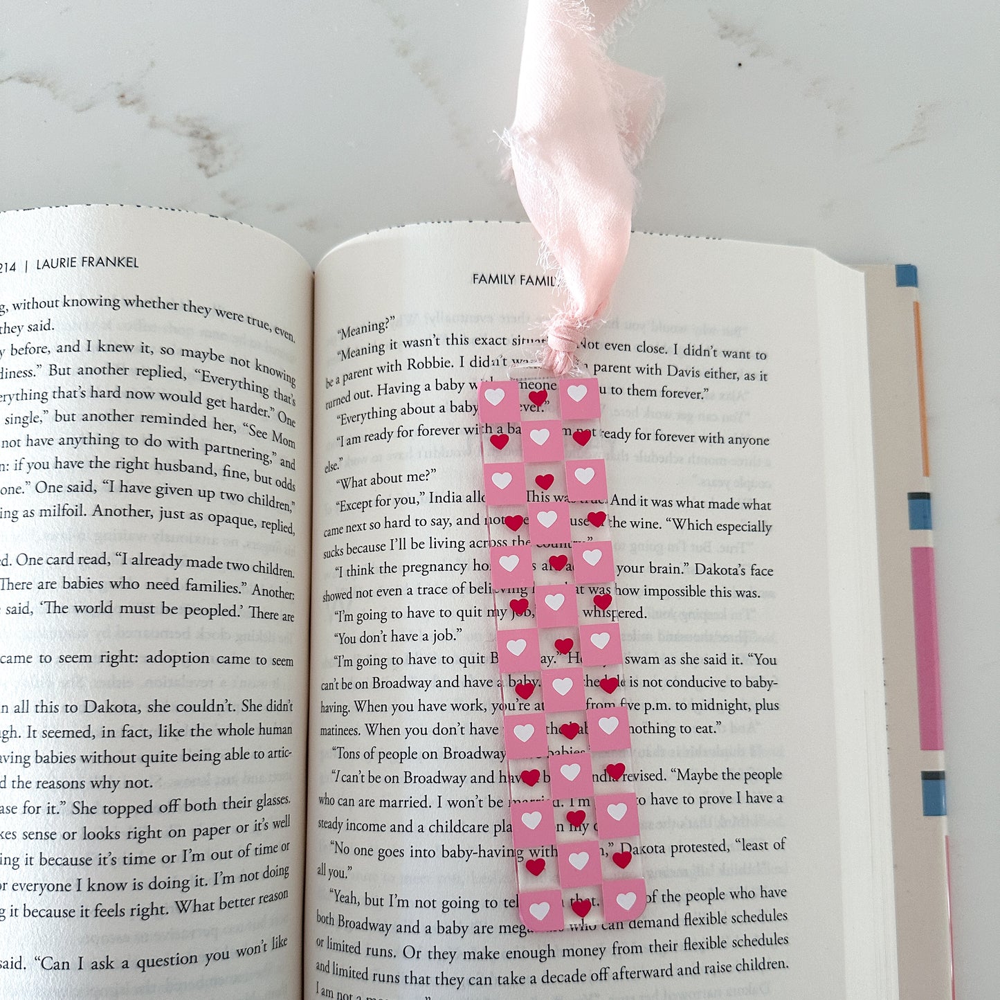 Checkered Hearts Bookmark