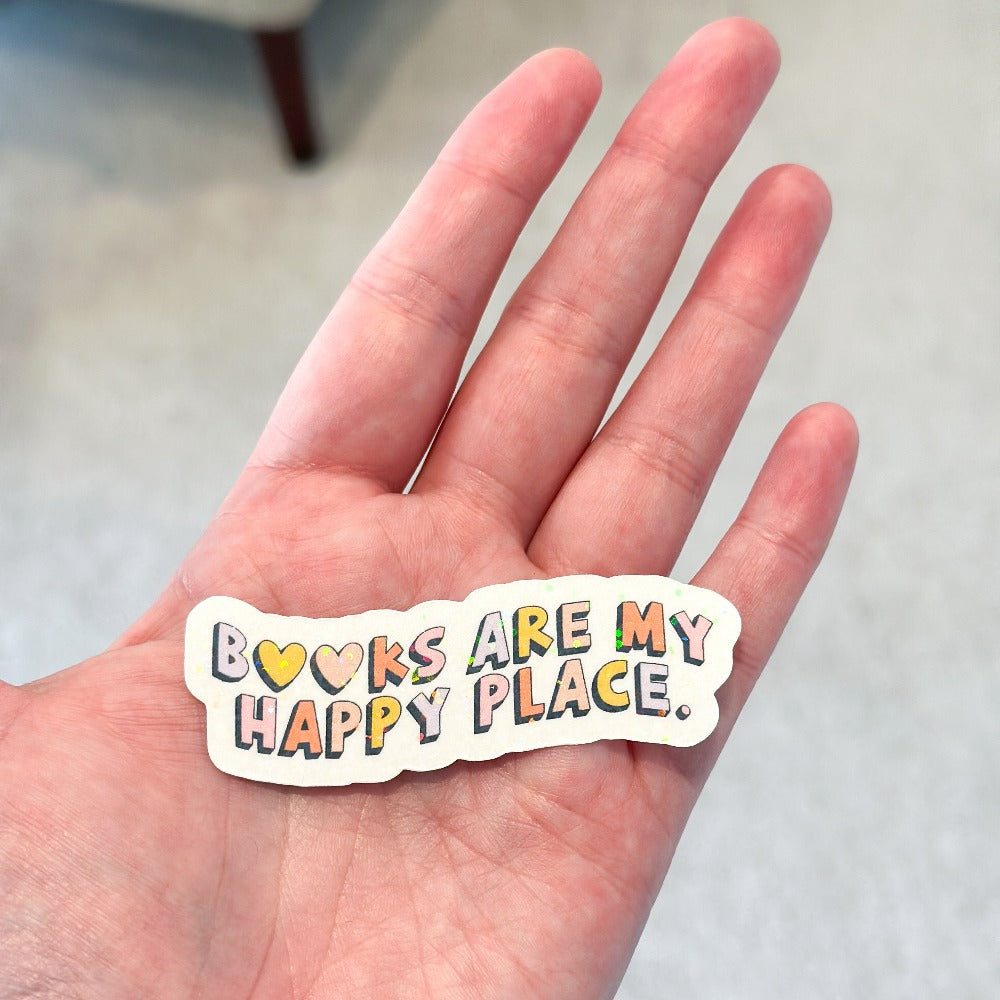 Books Are My Happy Place Sticker