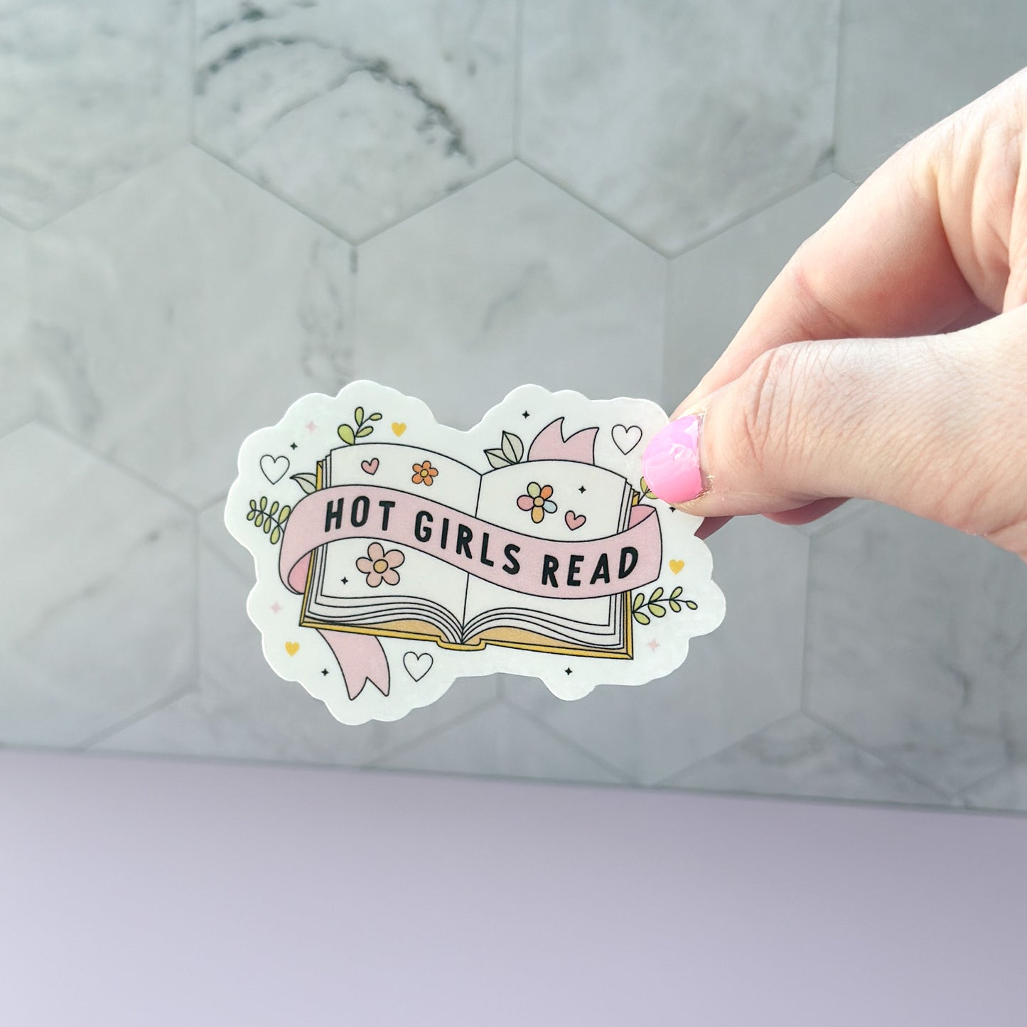 Hot Girls Read Sticker