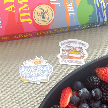 Book Girl Summer Sticker