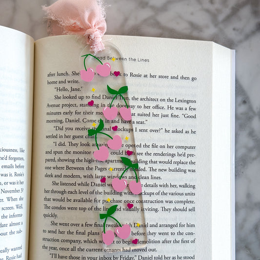 Pink Cherries Bookmark