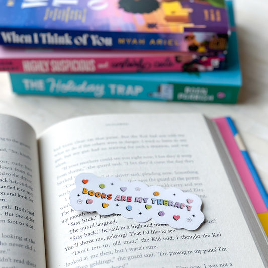 Books Are My Therapy Sticker