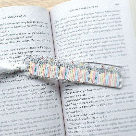 Floral Book Spines Bookmark