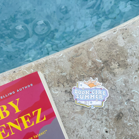 Book Girl Summer Sticker