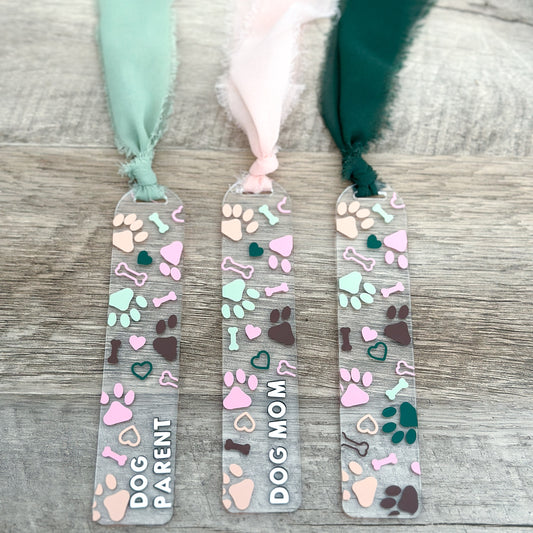 Pawprints Bookmark / Dog Mom / Dog Parent