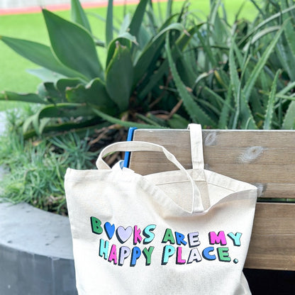 Books Are My Happy Place Tote Bag