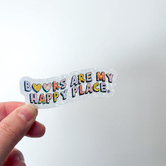 Books Are My Happy Place Sticker