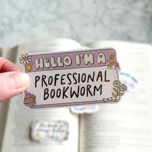 Professional Bookworm Sticker