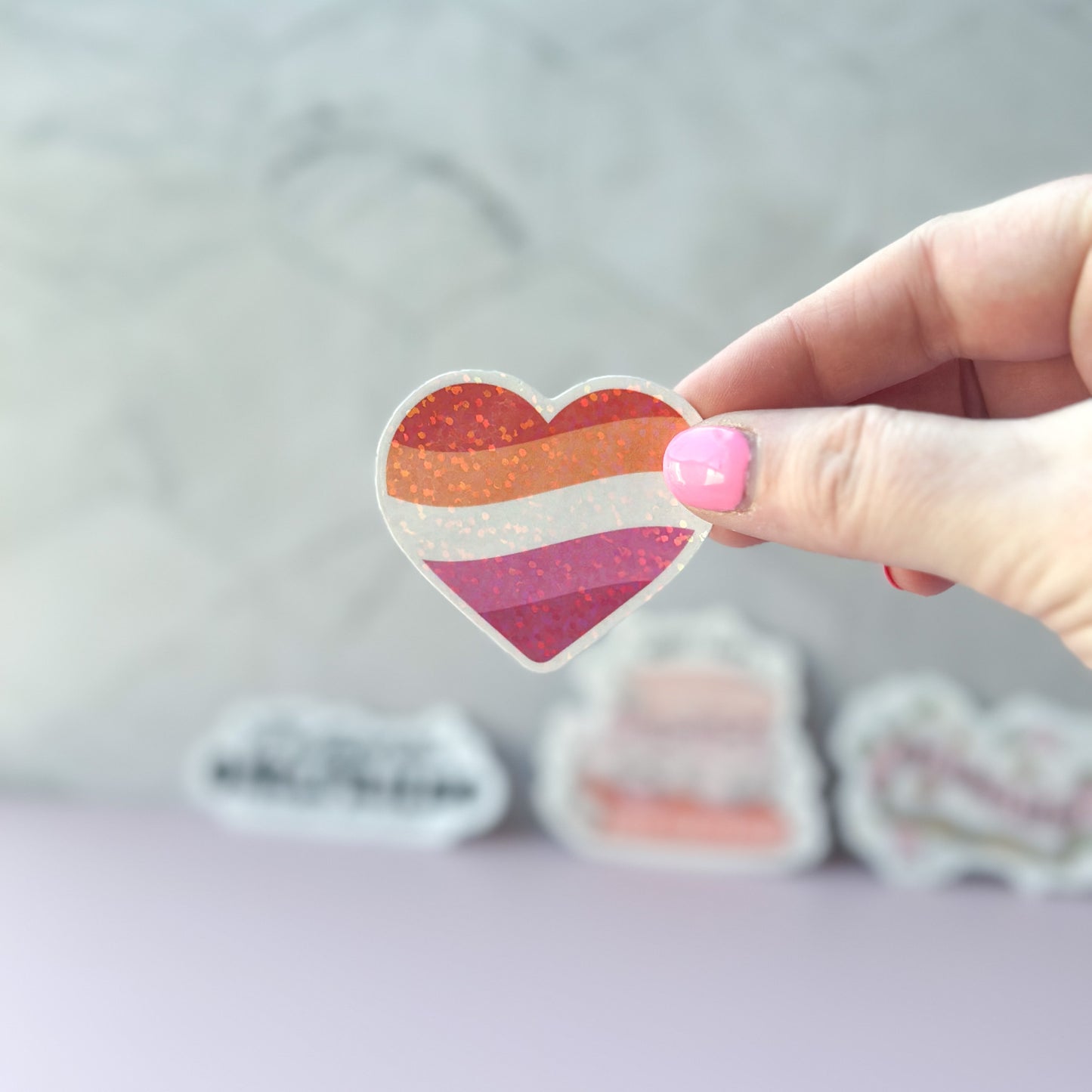 Lesbian Heart Sticker