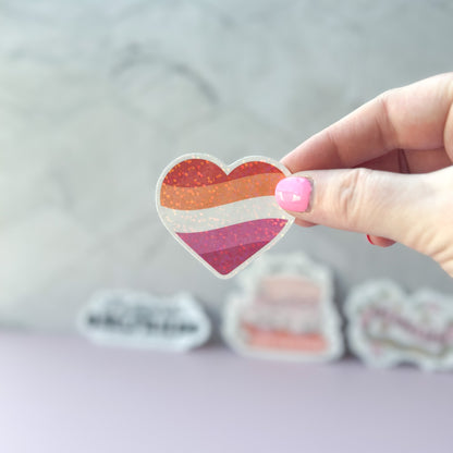 Lesbian Heart Sticker