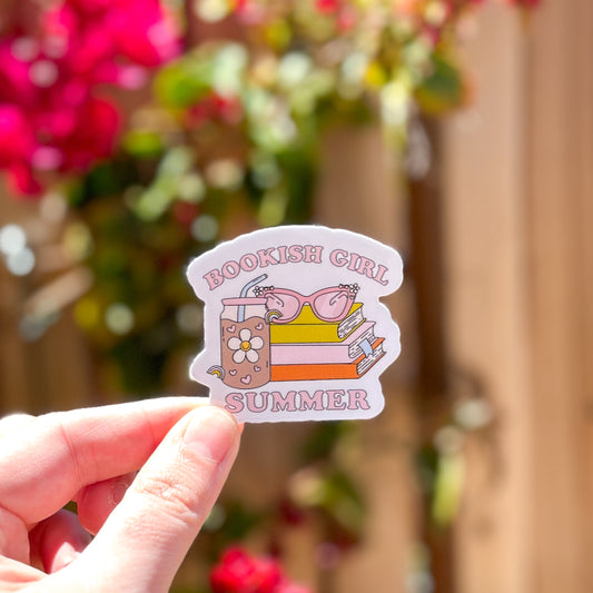 Bookish Girl Summer Sticker